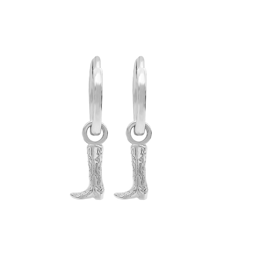 Whistle & Pop - Trailblazer Dainty Boot Huggies - Stg Silver