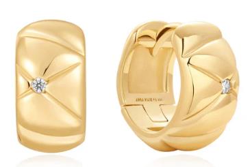Ania Haie - Gold Plated Kiss Hoops