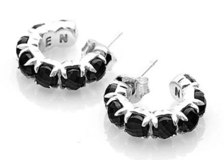 Stolen Girlfriends Club - Halo Cluster Earrings - Stg Silver/Onyx
