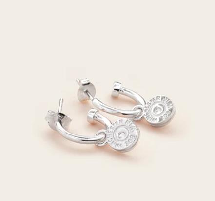 Whistle & Pop - Hunter Gatherer Bullet Hoops - Stg Silver