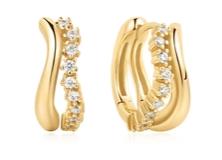 Ania Haie - Gold Plated Sparkle Double Huggies