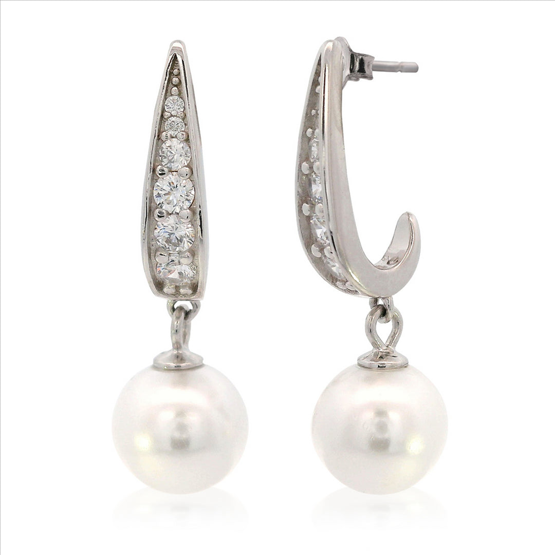 Georgini - Adagio Serene Shine Pearl Earrings - Silver