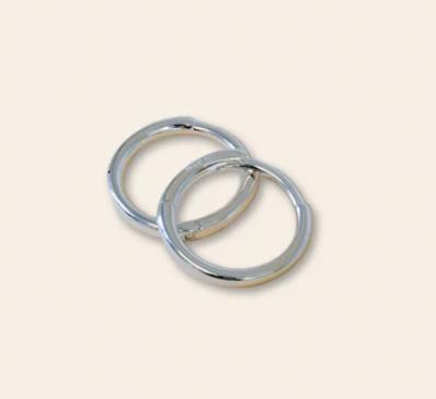Whistle & Pop - Heritage Plain Huggies - Stg Silver