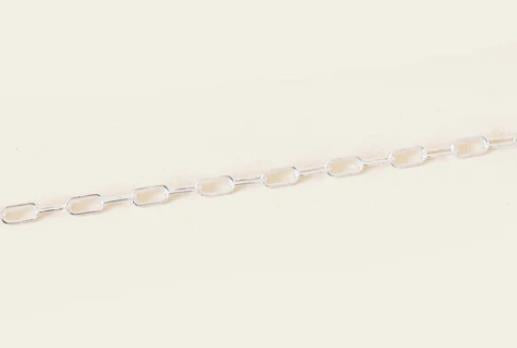 Whistle & Pop - Heritage Paper Clip Gate Chain Necklace 45cm - Stg Silver