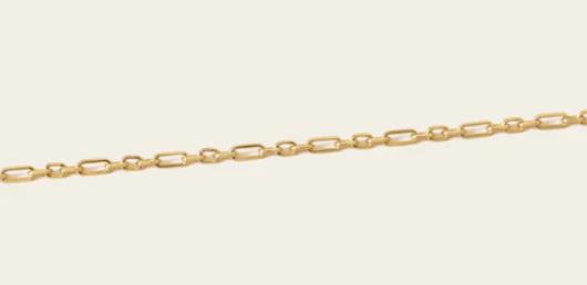 Whistle & Pop - Heritage Mix Link Chain Necklace 45cm - Gold Plated