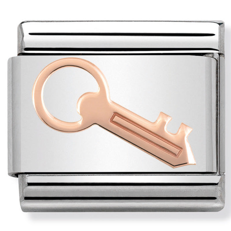 Nomination rose gold key link