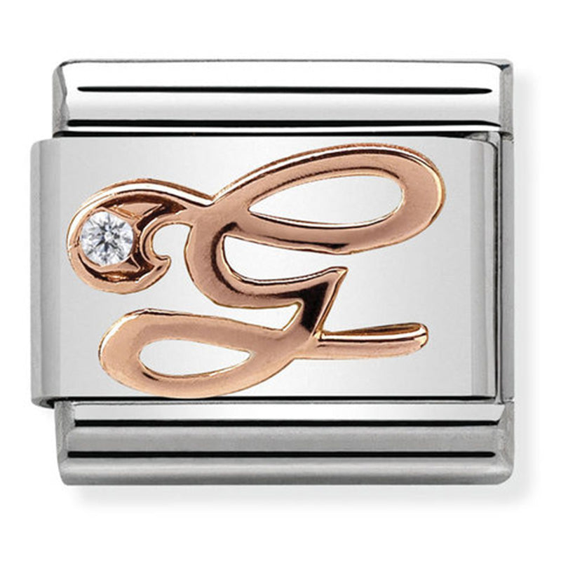 Nomination Rose Gold Letter G Link
