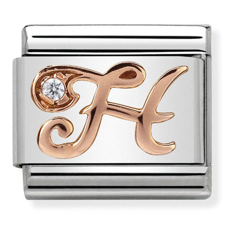Nomination Rose Gold Letter H Link