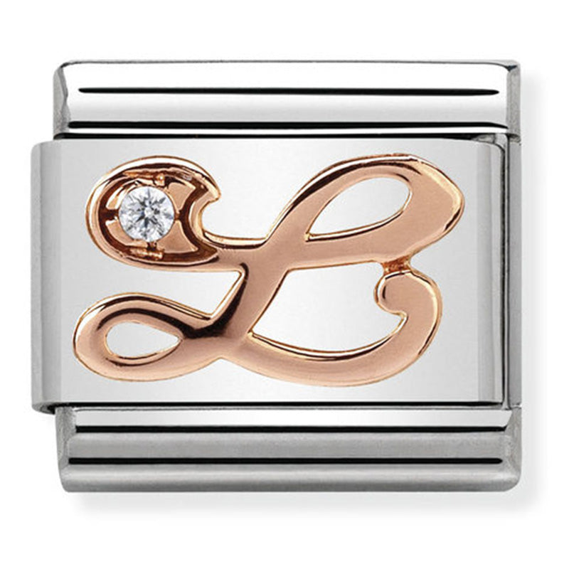 Nomination Rose Gold Letter L Link