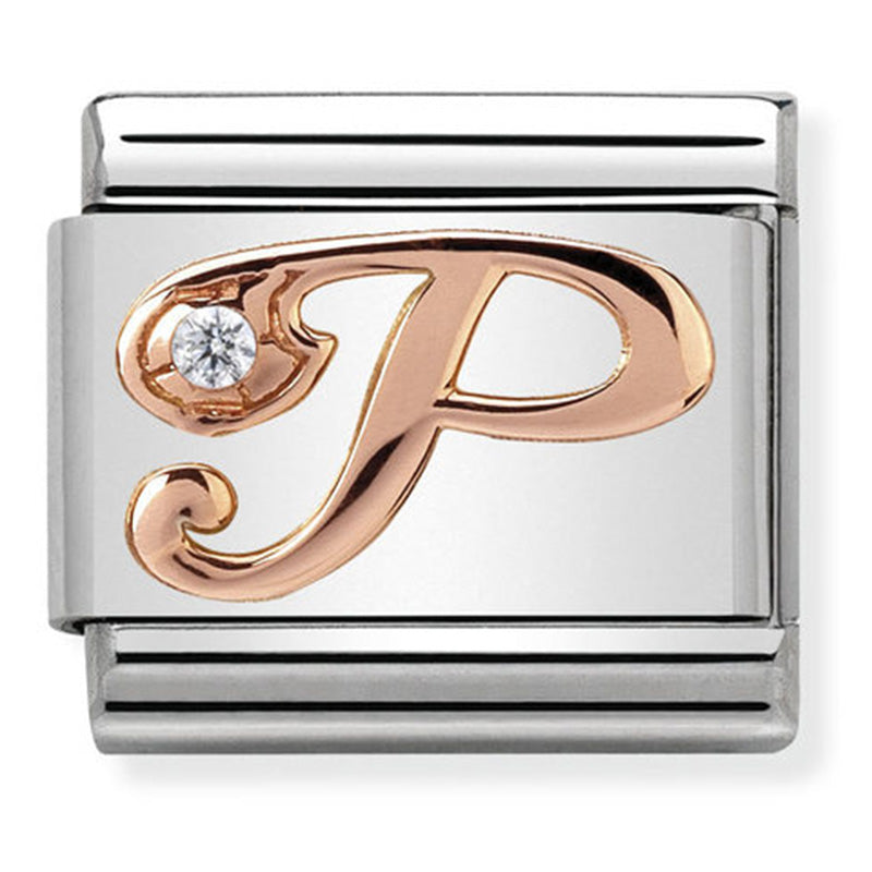 Nomination Rose Gold Letter P Link