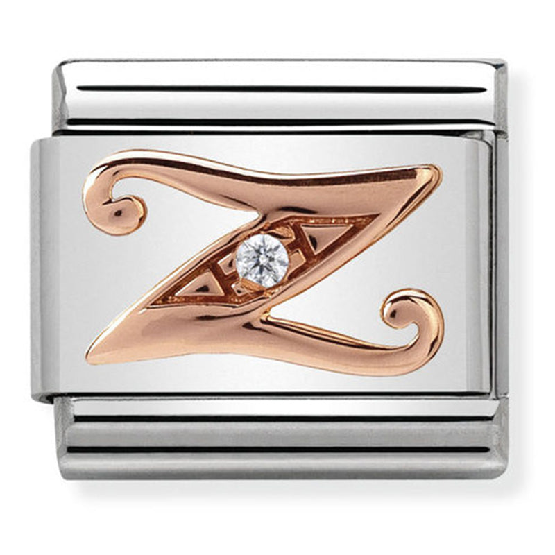 Nomination Rose Gold Letter Z Link