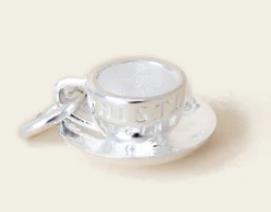 Whistle & Pop - Heritage Tea Cup Charm - Stg Silver