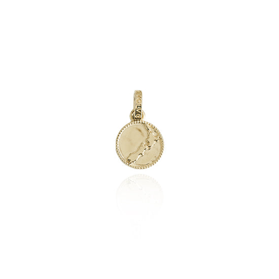 Evolve - NZ Map Coin Pendant Charm - (Cherished) - Gold Vermeil