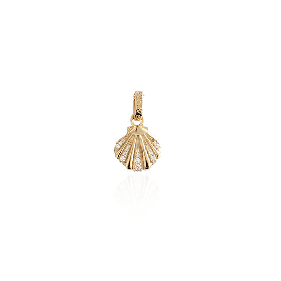 Evolve - Seashell Pendant Charm - Gold Vermeil