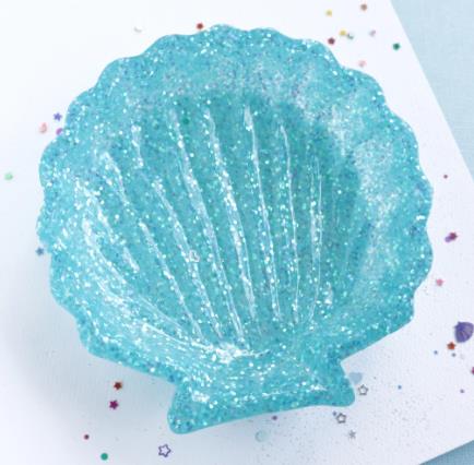 Lauren Hinkley - Aqua Sparkle Shell Trinket Dish