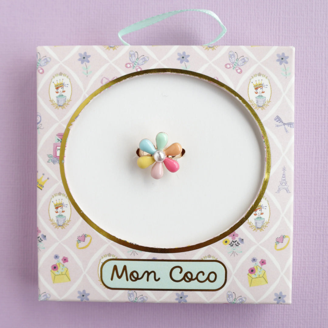 Mon Coco - Rainbow Petal Ring