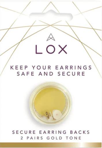 Gold Lox - Secure Earring Backs - 2 Pair Pack