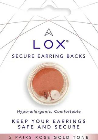 Lox Secure Earring Backs - Rose Tone