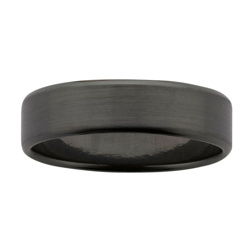 Black Zirconium Band - Sanded Finish - Size W
