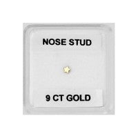 9ct Yellow Gold Star Nose Stud