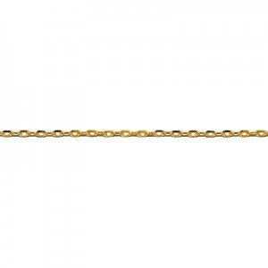 9ct Yellow Gold Diamond Cut Cable Chain - 45cm