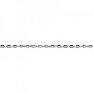 9ct White Gold Diamond Cut Cable Chain - 55cm