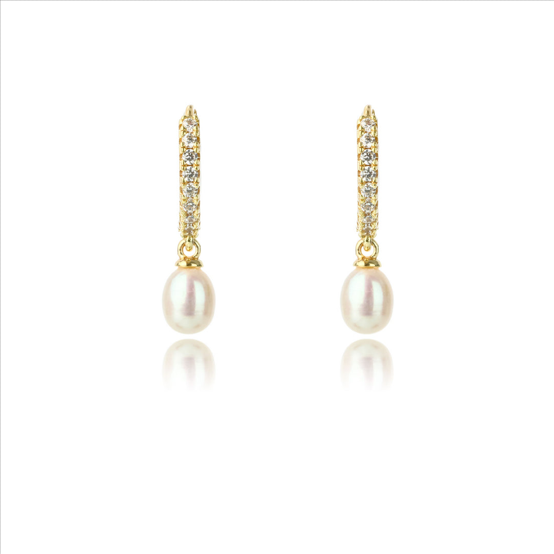 Georgini - Oceans Bondi Freshwater Pearl Earrings - Gold Plated