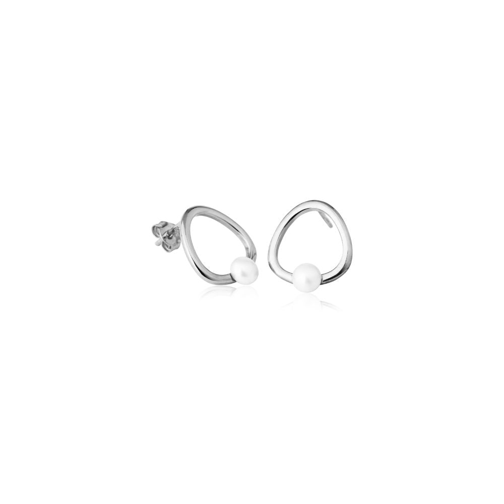 Evolve - Pearl Essence Studs - Stg Silver