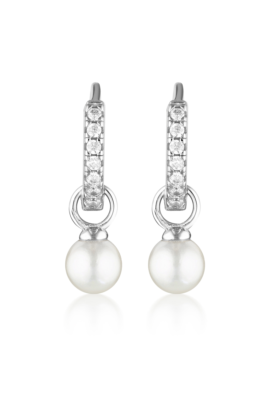 Georgini - Red Carpet Baby Pearl Hoop - Silver