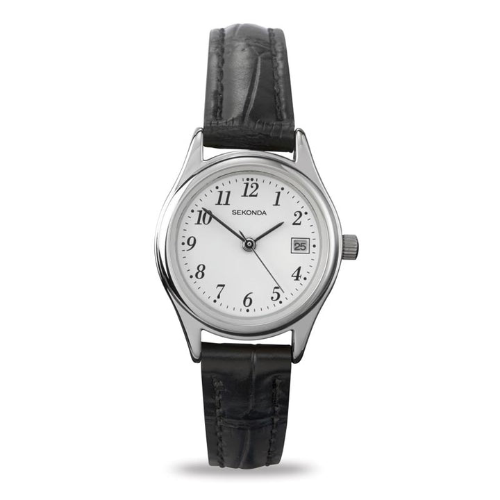 Sekonda Steel Colour/Black Leather