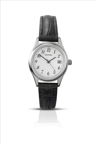 Sekonda Steel Colour/Black Leather