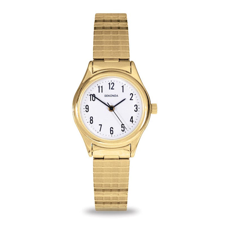 Gold Colour Expander White Dial