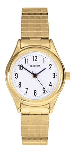 Gold Colour Expander White Dial