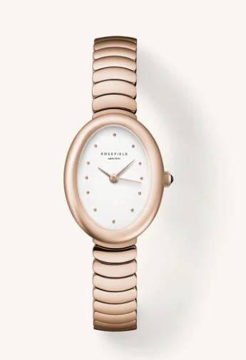 Rosefield - Oval Pearl Dial Rose Gold Finish Watch