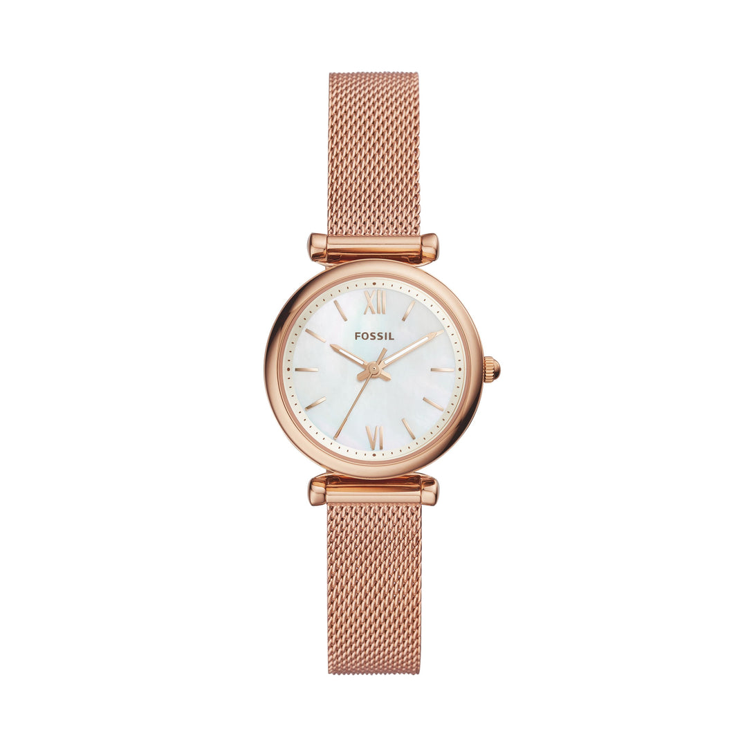 Fossil - Carlie Mini Three-Hand Rose Gold-Tone Stainless Steel Watch