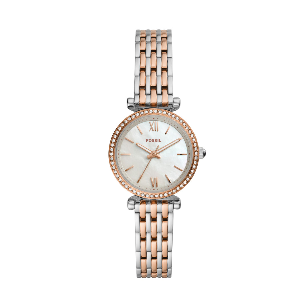 Fossil - Carlie Mini Three-Hand Two-Tone Stainless Steel Watch