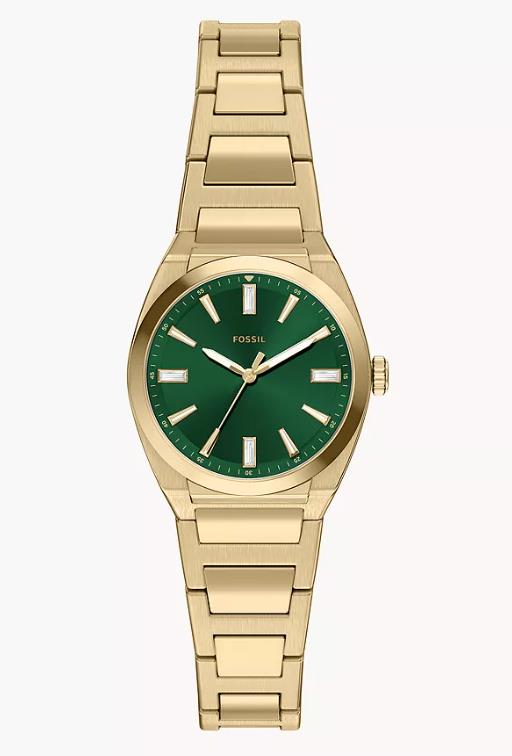 Fossil - Everett Three-Hand Gold-Tone Stainless Steel Watch