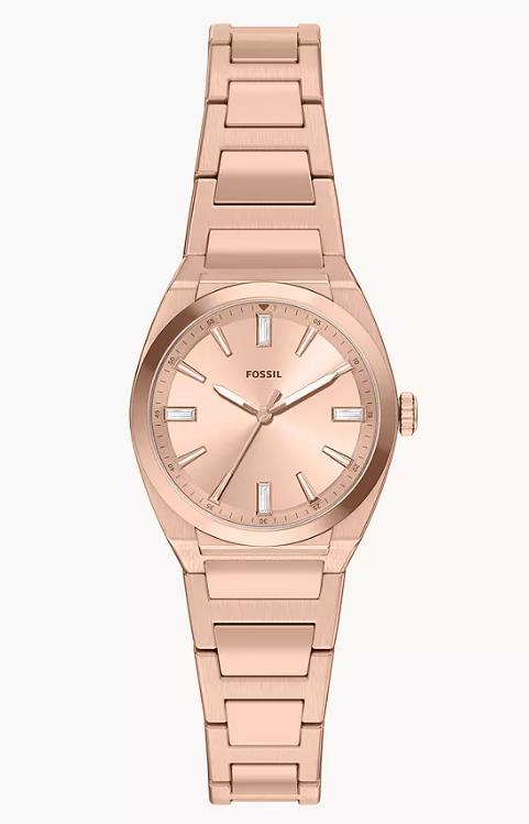 Fossil - Everett Three-Hand Rose Gold-Tone Stainless Steel Watch