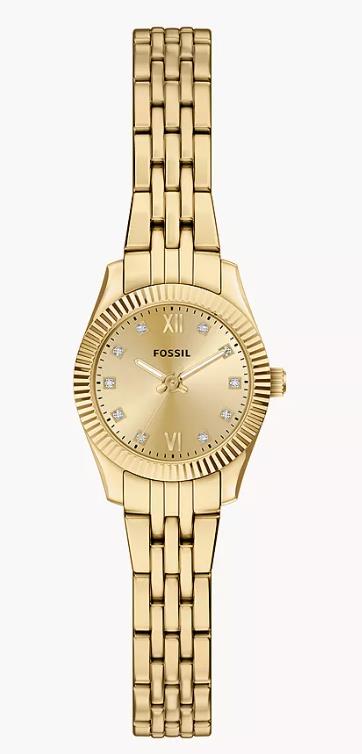 Fossil - Scarlette Mini Three-Hand Gold-Tone Stainless Steel Watch