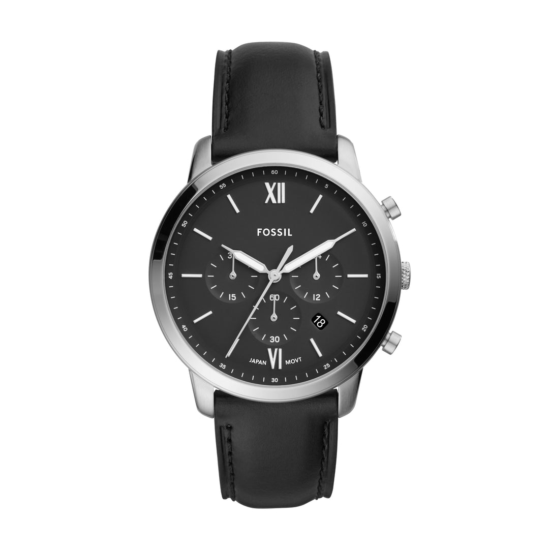 Fossil - Neutra Chronograph Black Leather Watch
