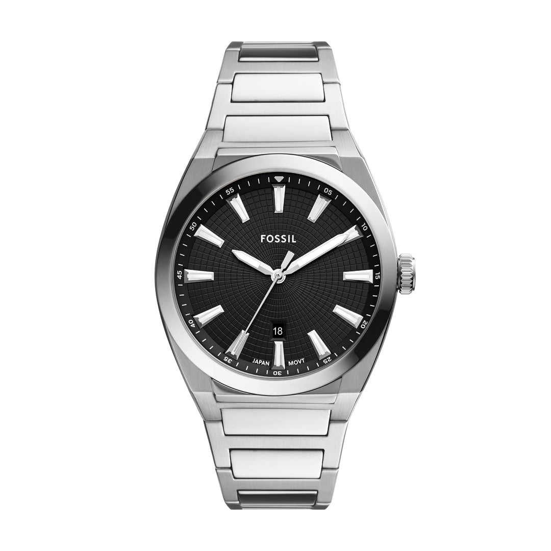 Fossil - Everett Three-Hand Date Stainless Steel Watch