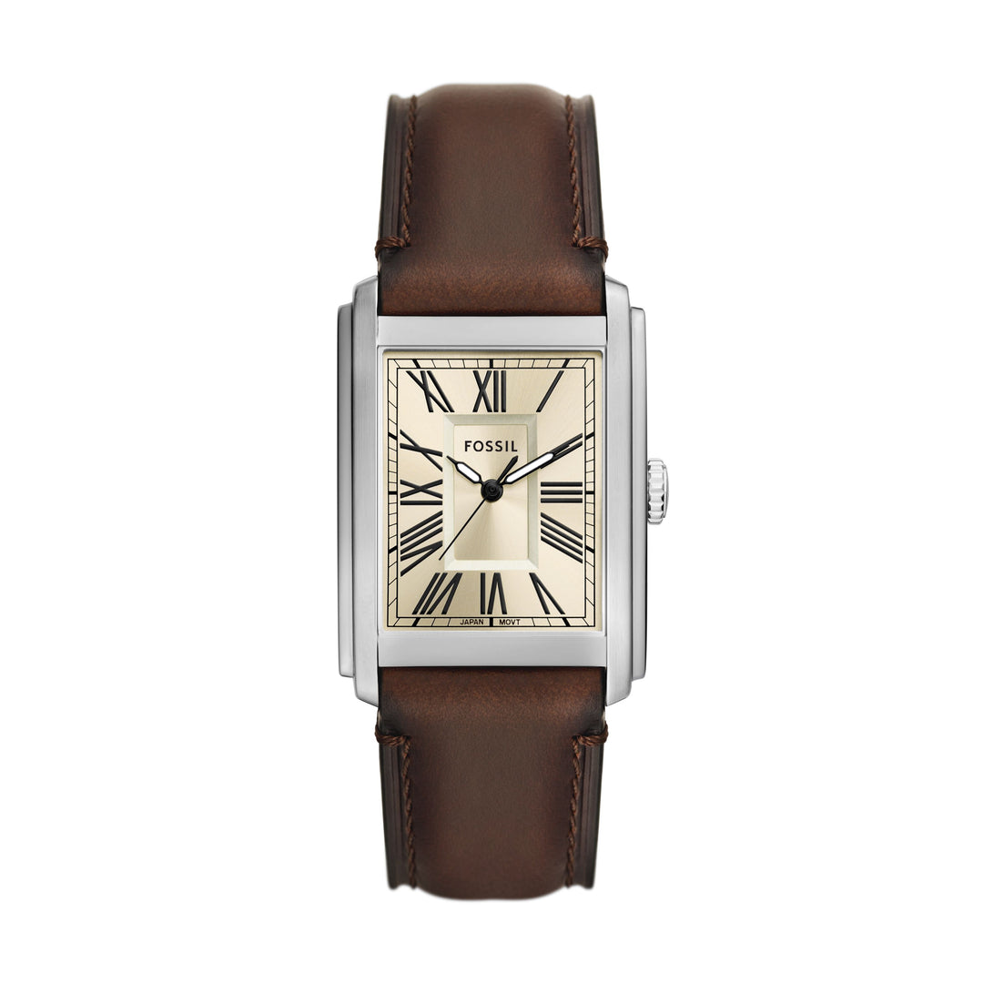 Fossil - Carraway Three-Hand Brown Leather Watch