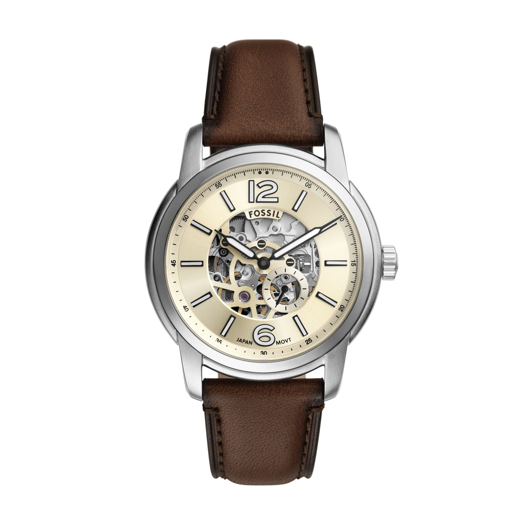 Fossil - Fossil Heritage Automatic Brown Leather Watch