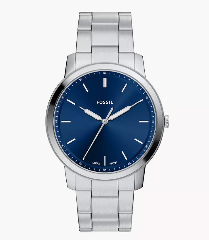 Fossil - Minimalist Three-Hand Stainless Steel Watch