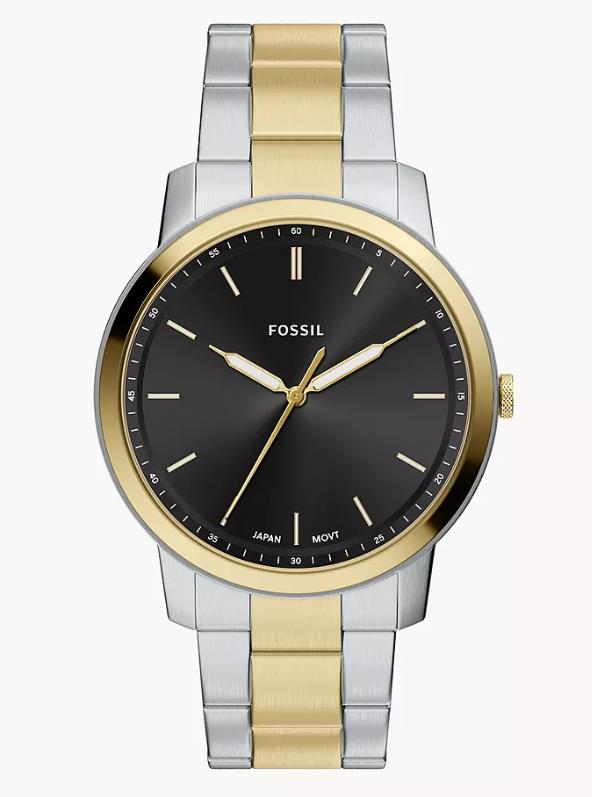 Fossil - Minimalist Three-Hand Two-Tone Stainless Steel Watch