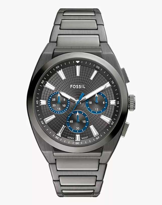 Fossil - Everett Chronograph Smoke Stainless Steel Watch