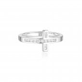 Georgini - Love, Faith & Devotion Spiritus Wrap Cross Ring - Silver - Size 8