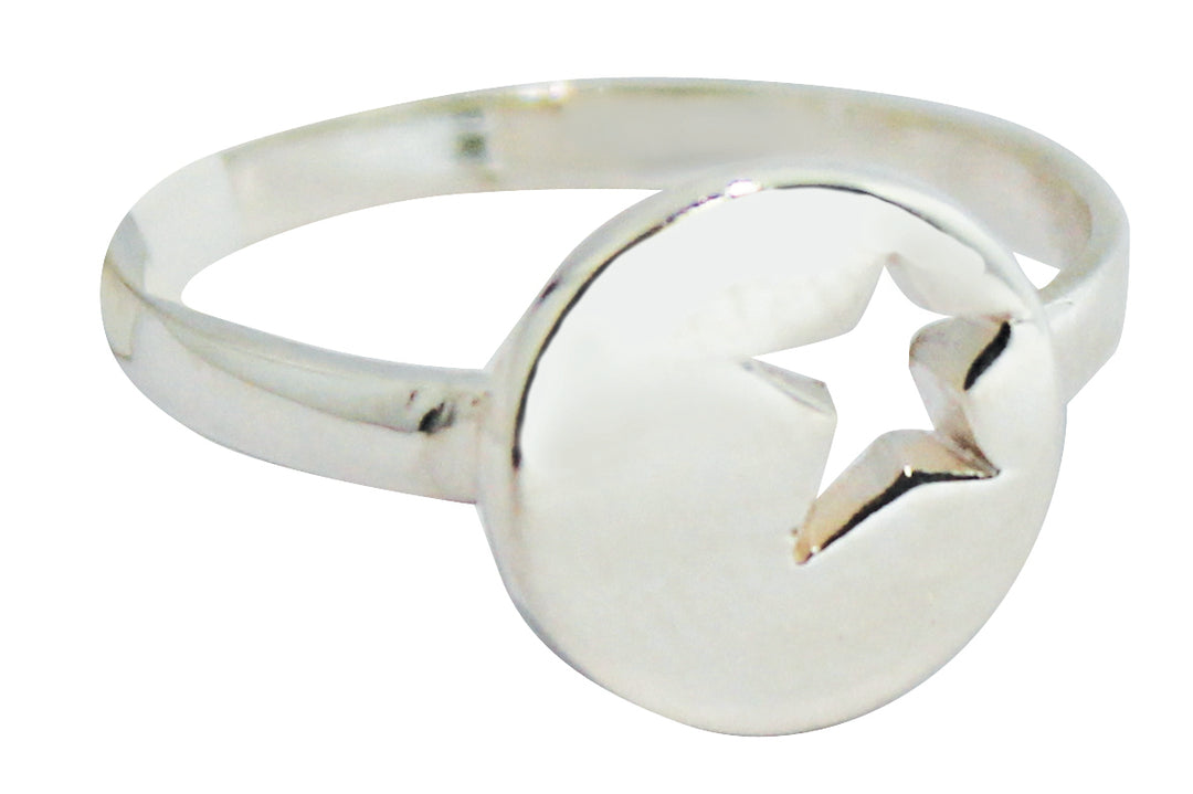 Circle of Love Signet Ring - Shooting Star