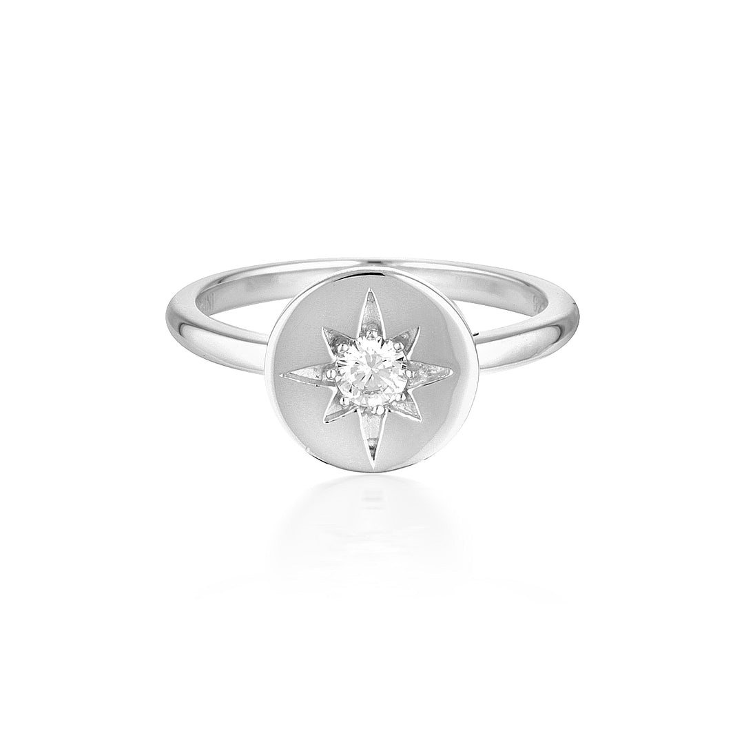 Georgini - Stellar Lights Silver Ring - Size 5