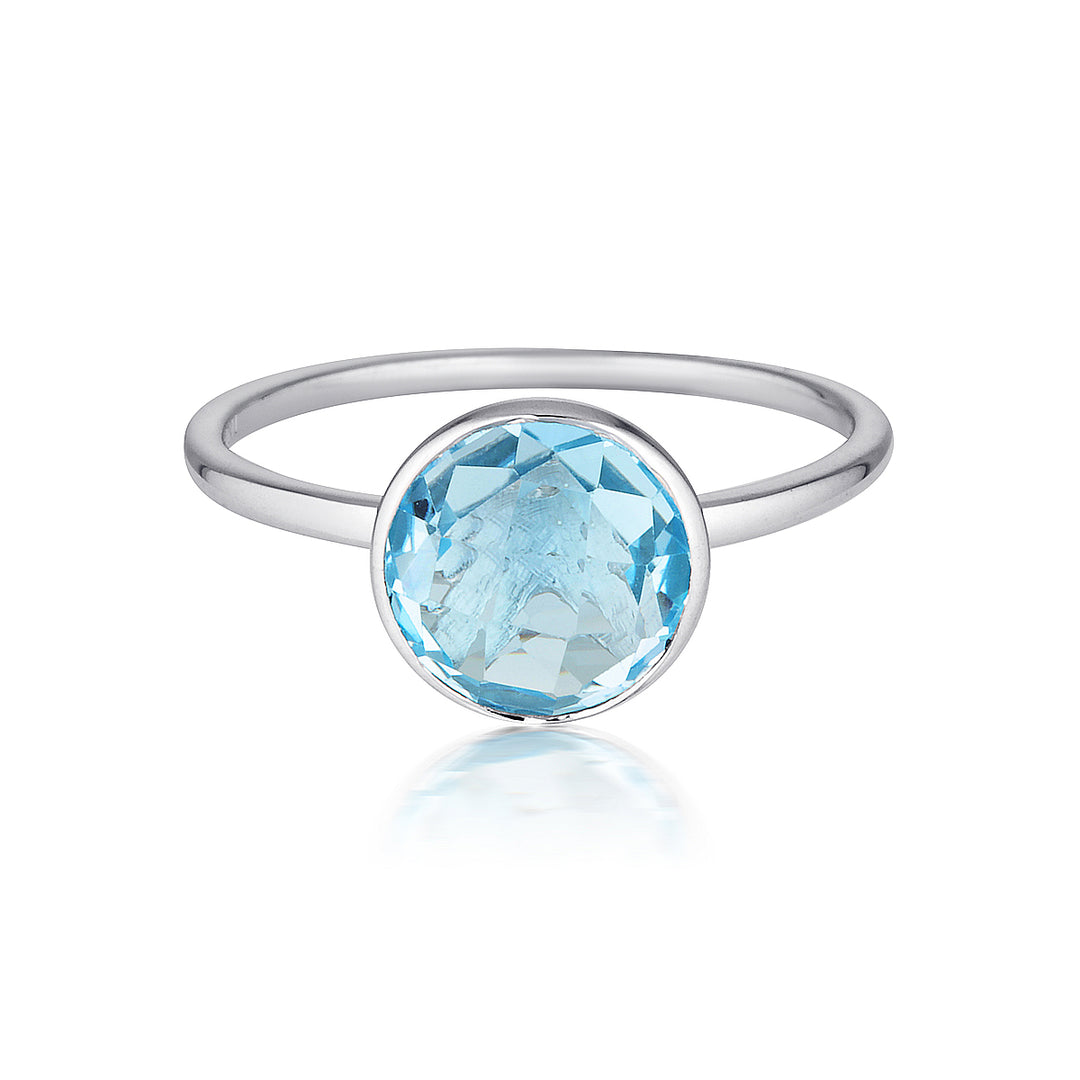 Georgini - Rodos Blue/Topaz Silver Ring - Size 9